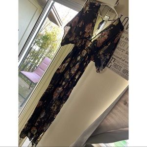 Love stitch kimono maxi dress